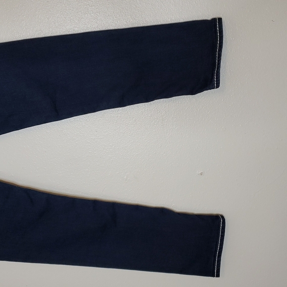 Rock Revival Easy Skinny Chile Blue Jeans Overstitched  Luxury Slip Pocket Chic - Picture 10 of 16